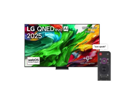 تلفزيون LG QNED evo AI QNED86 الذكي مقاس 65 بوصة بدقة 4K 120Hz ومدعوم بجهاز التحكم AI Magic remote وواجهة webOS25 طراز عام 2025
