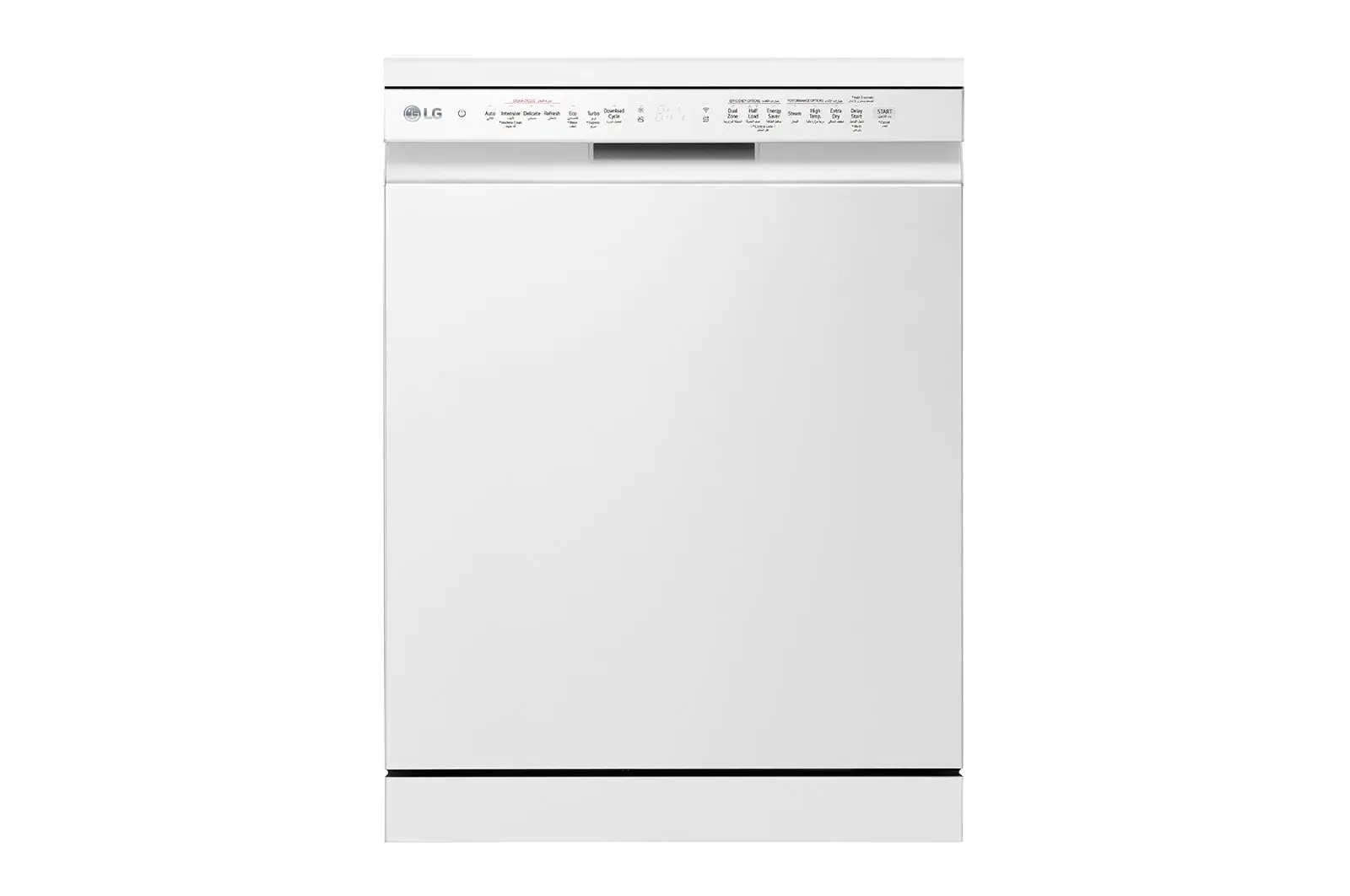 lg-dfc435fw-01 غسالة صحون إل جي بالبخار ™QuadWash ، لون فضي بلاتيني, 14 طقم، تقنية EasyRack™ Plus، محرك الدفع المباشر، تقنية ThinQ - الصورة 1
